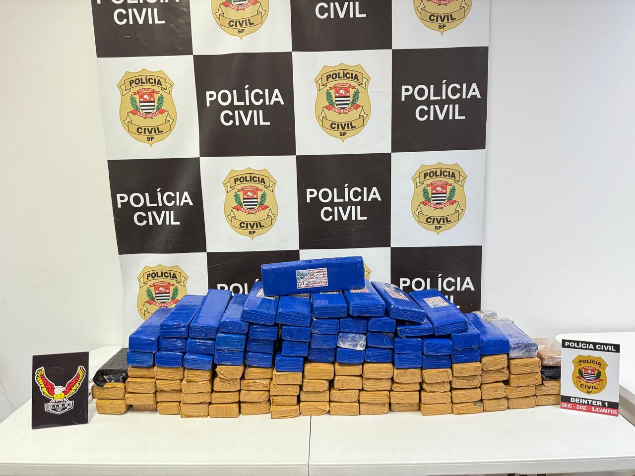 Polícia Civil apreende107 tijolos de droga e prende homem por tráfico em São José dos Campos