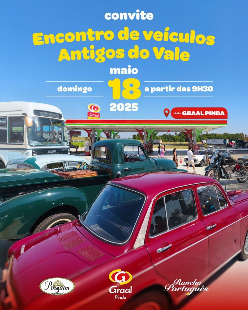 Degustação de vinhos e encontro de veículos antigos e motos são atrações no Graal Pinda no fim de semana 1 encontro de veículos antigos