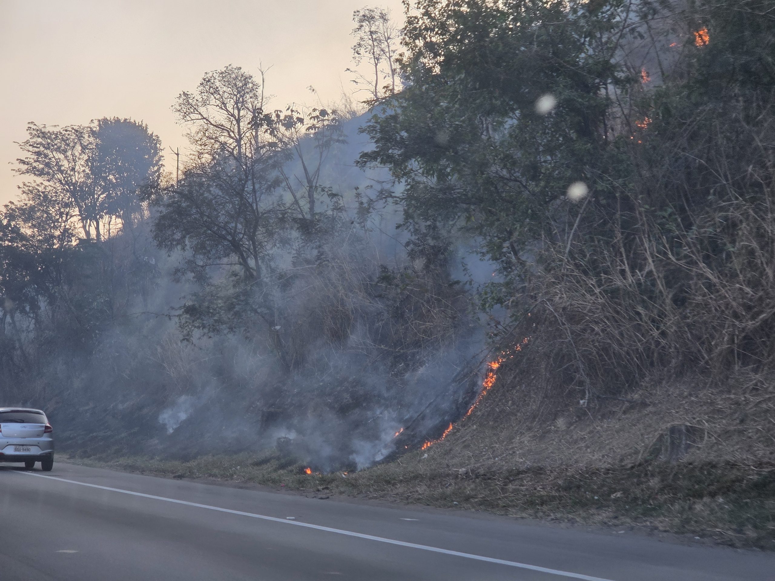fogo em mata no Vale do Paraíba