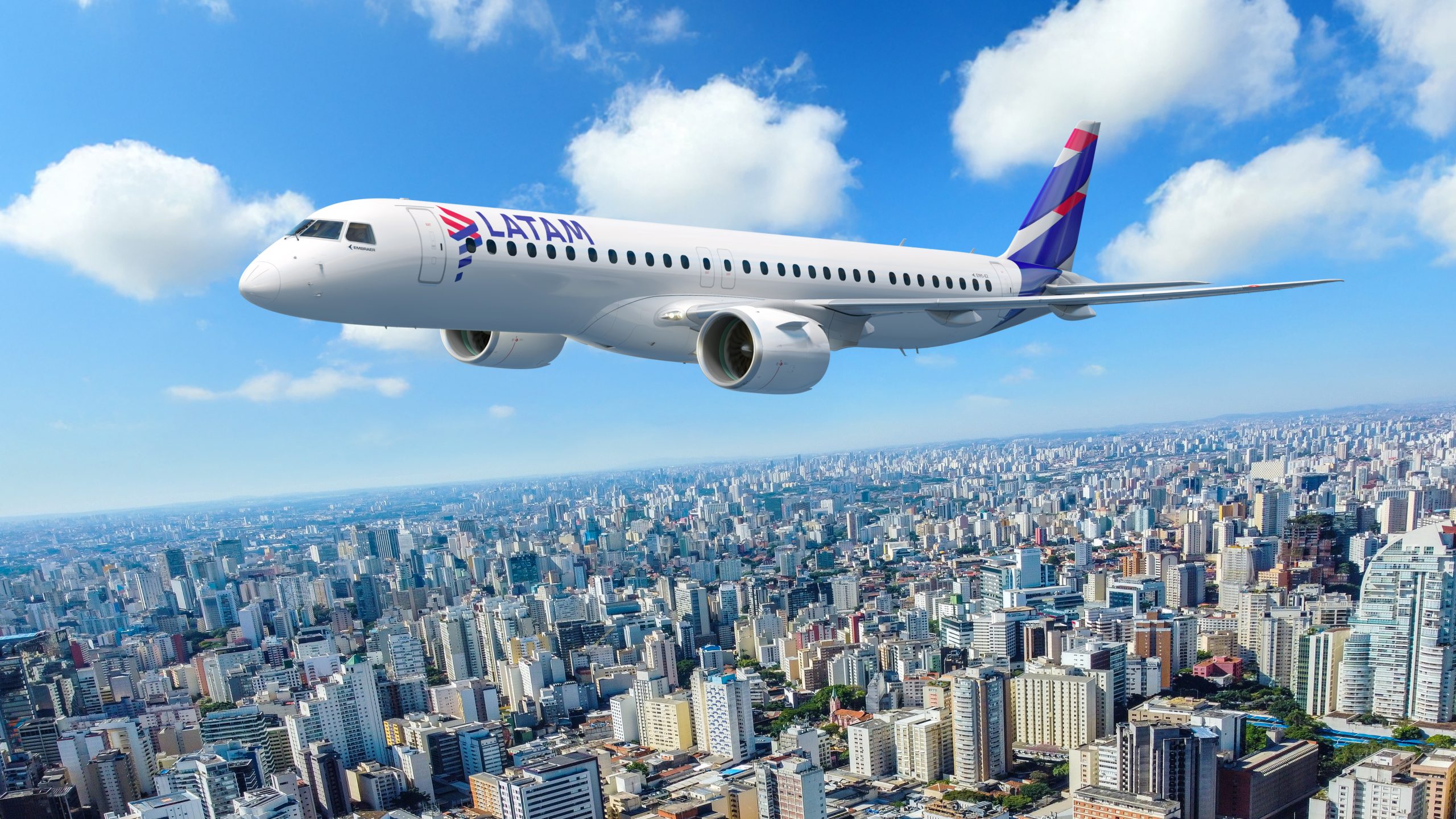 LATAM anuncia pedido de até 74 Embraer E195-E2. Entregas começam em 2026 e podem abrir até 35 novos destinos