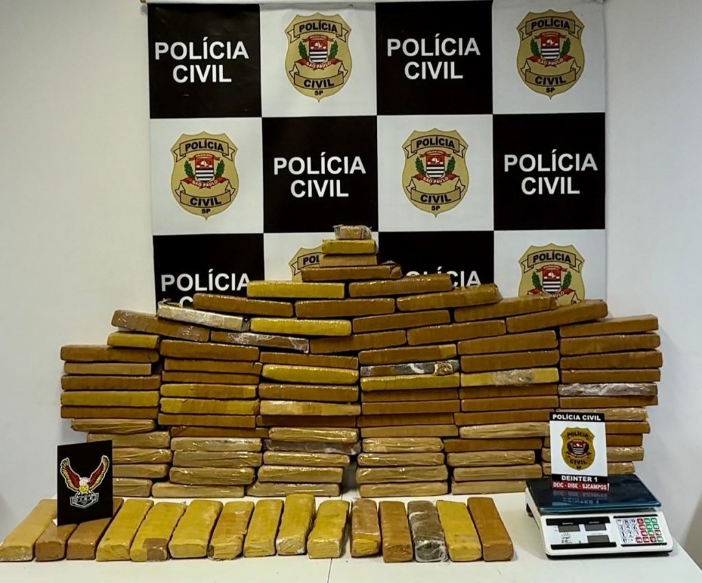 Polícia Civil prende dois homens com mais de 80 kg de drogas em São José dos Campos 1 Polícia Civil prende dois homens com mais de 80 kg de drogas em São José dos Campos
