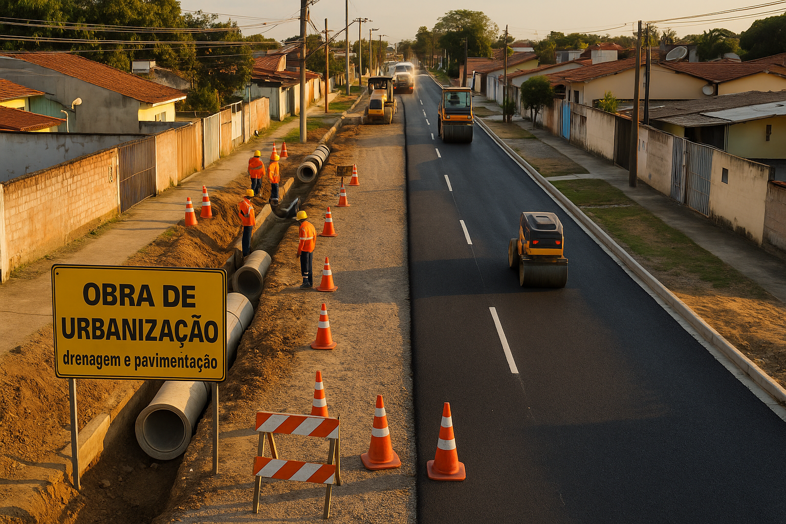 obras em oito bairros