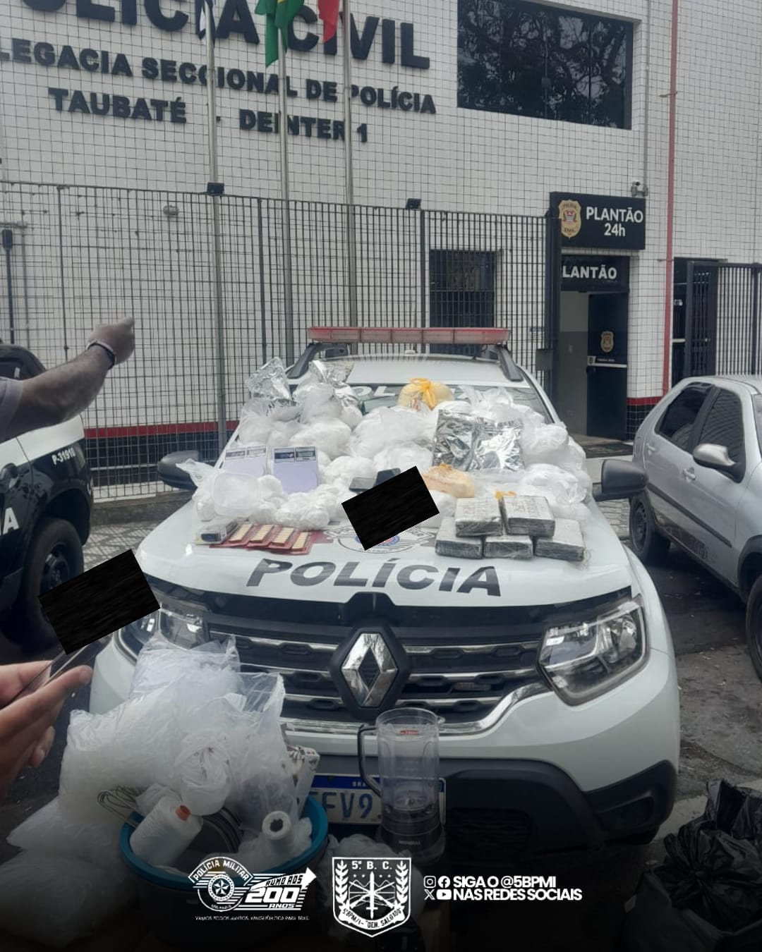 PM prende motorista com 45 kg de cocaína e munições em Taubaté