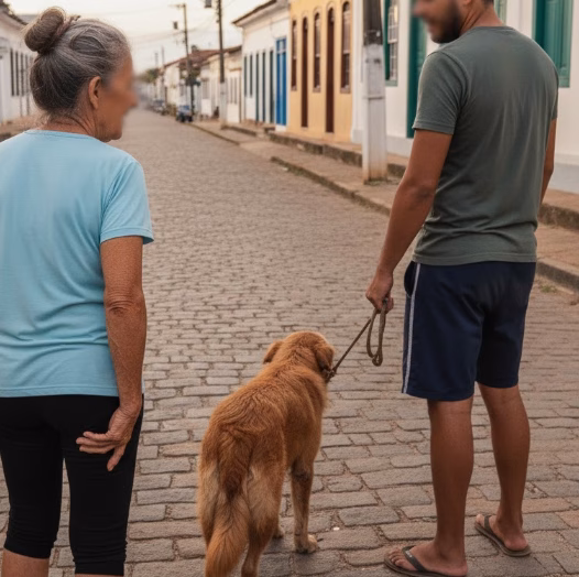"Pode passar a mão, ele não morde", disse dono de cão que mordeu, à idosa no Vale do Paraíba 1 ele não morde