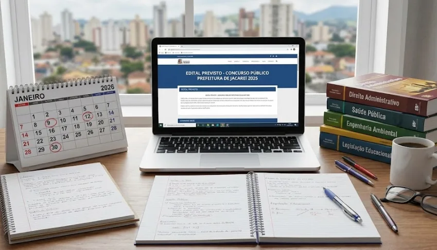 Concurso público da Prefeitura de Jacareí 2026 terá vagas para 26 cargos em diversas áreas