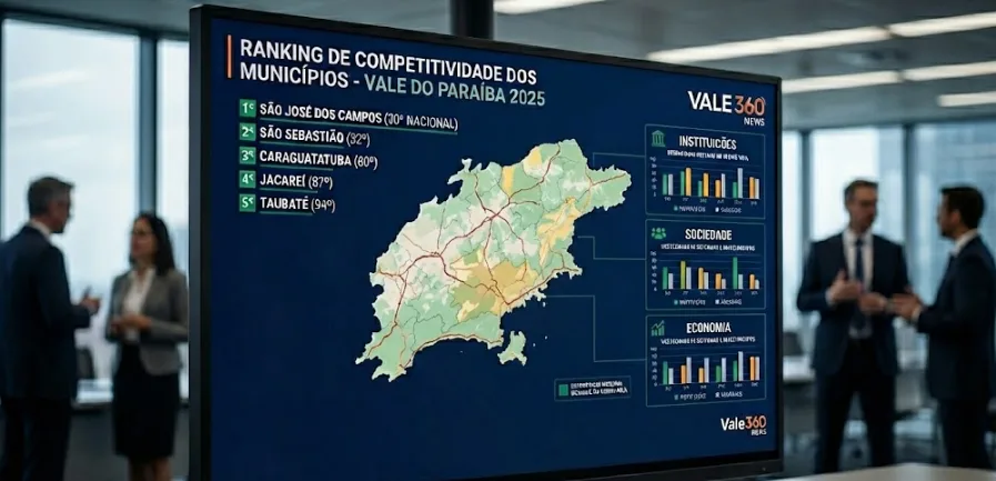 Ranking de competitividade dos municípios no Vale do Paraíba