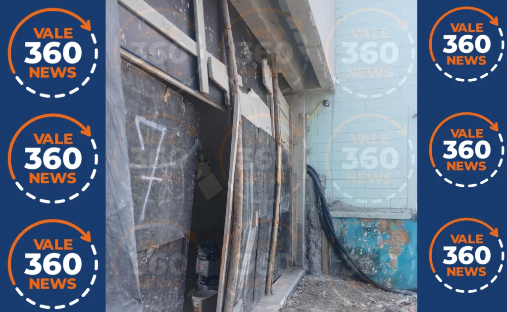 Prédio corre risco de desabar no centro de Taubaté. O prédio e outros seis imóveis foram interditados 2 Prédio corre risco de desabar no centro de Taubaté