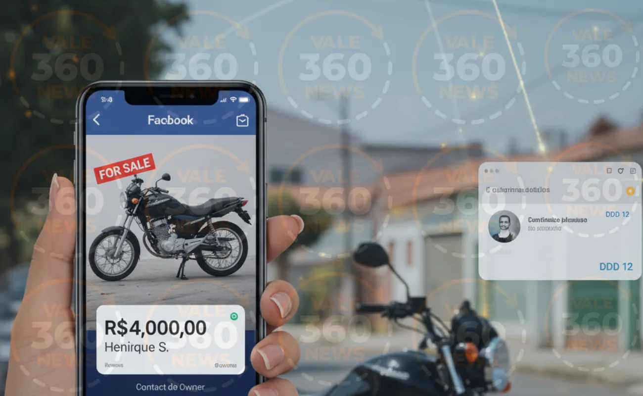 Golpe do Facebook: moradora de Caçapava transfere R$ 4 mil por Pix e não recebe motocicleta