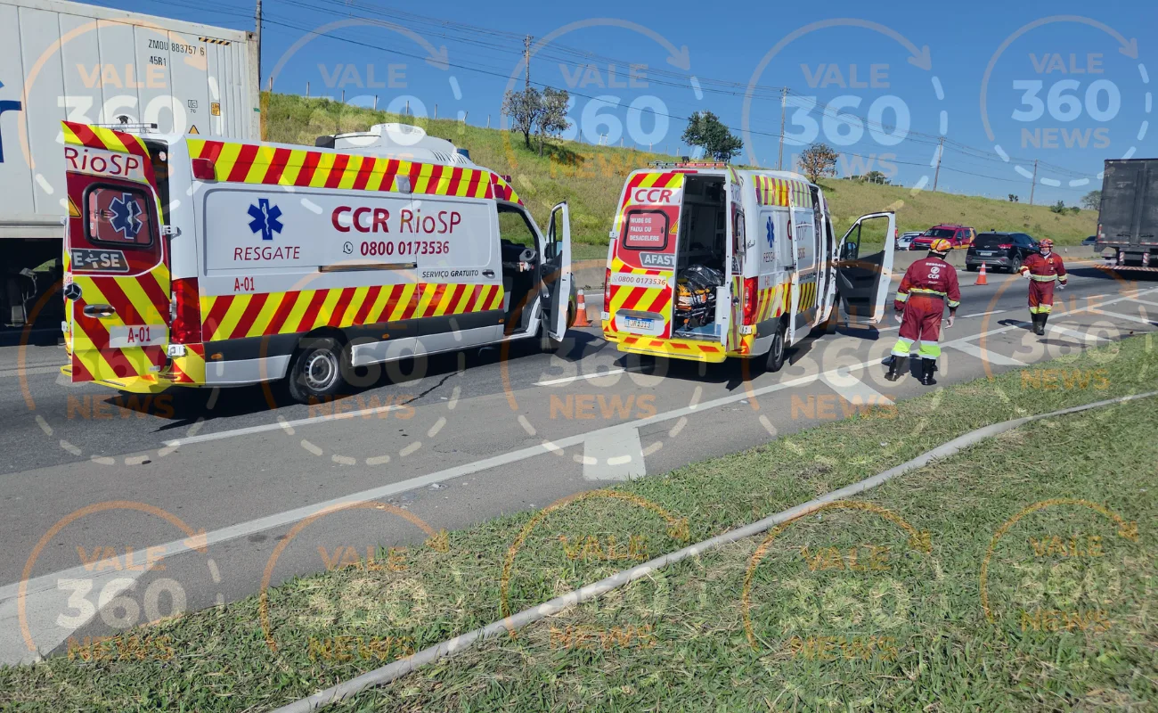 Motociclista morre ao cair da moto e ser atropelado na Dutra, em Caçapava