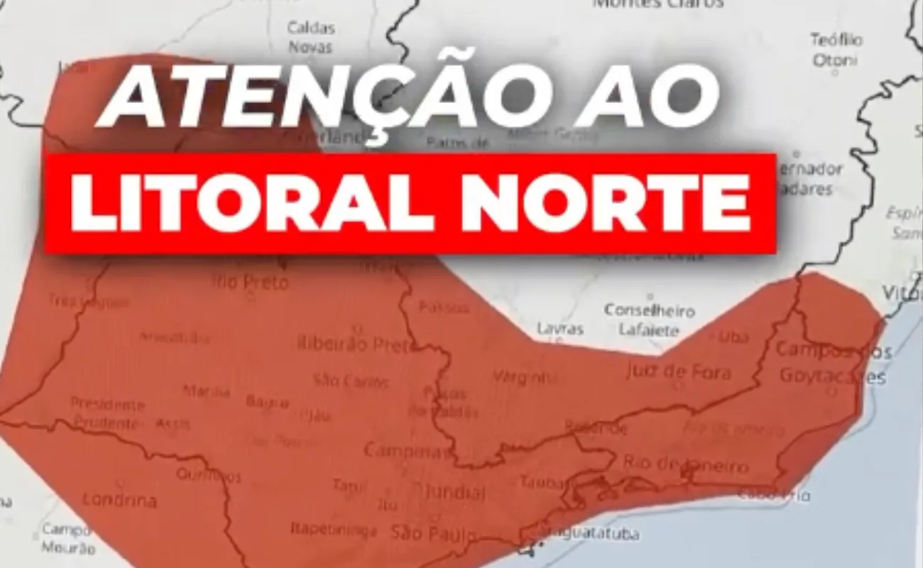 Turista no Litoral Norte SP deve redobrar atenção com alerta máximo de tempo severo para o início de 2026, orienta Defesa Civil