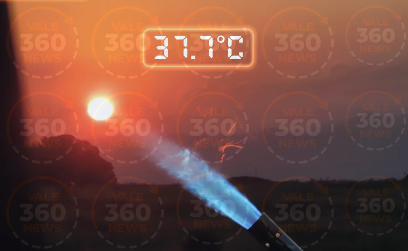 Recorde de calor no Vale do Paraíba: pelo quarto dia seguido, cidades batem nova máxima em 2025 e Taubaté chega a quase 38°C