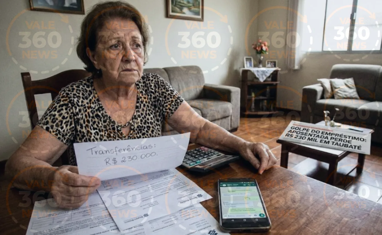Aposentada perde R$ 230 mil em golpe do empréstimo em Taubaté