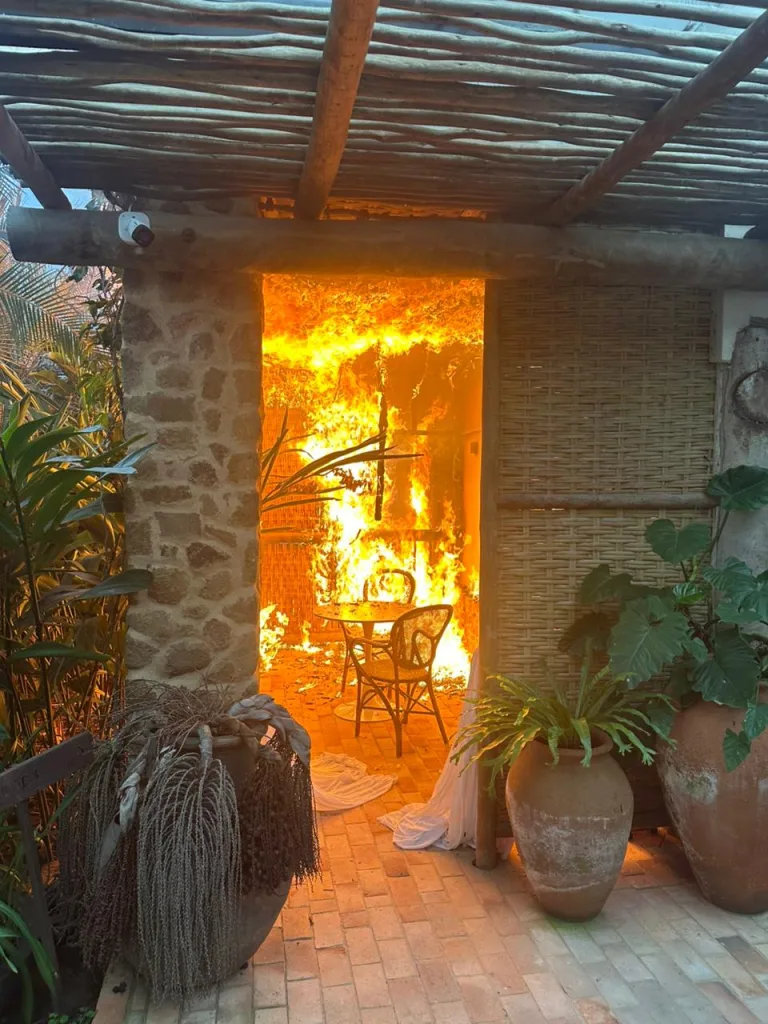 incêndio em hotel em Ilhabela