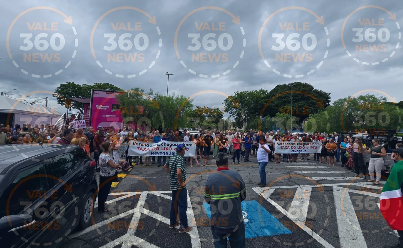 Protesto do IPTU na Prefeitura de Pinda