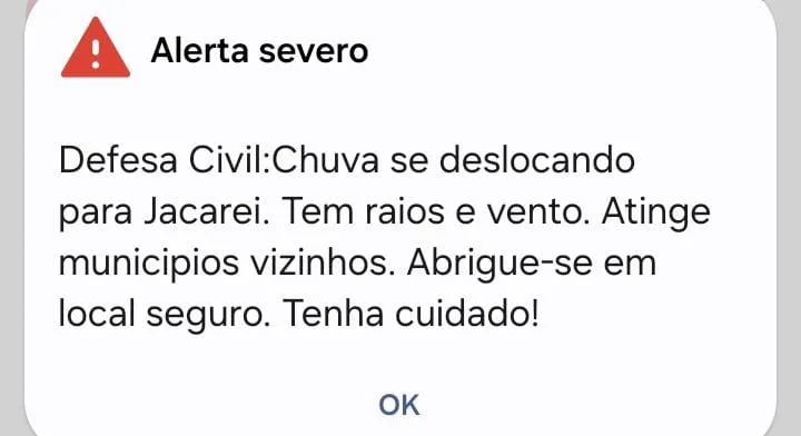 temporal em São José dos Campos