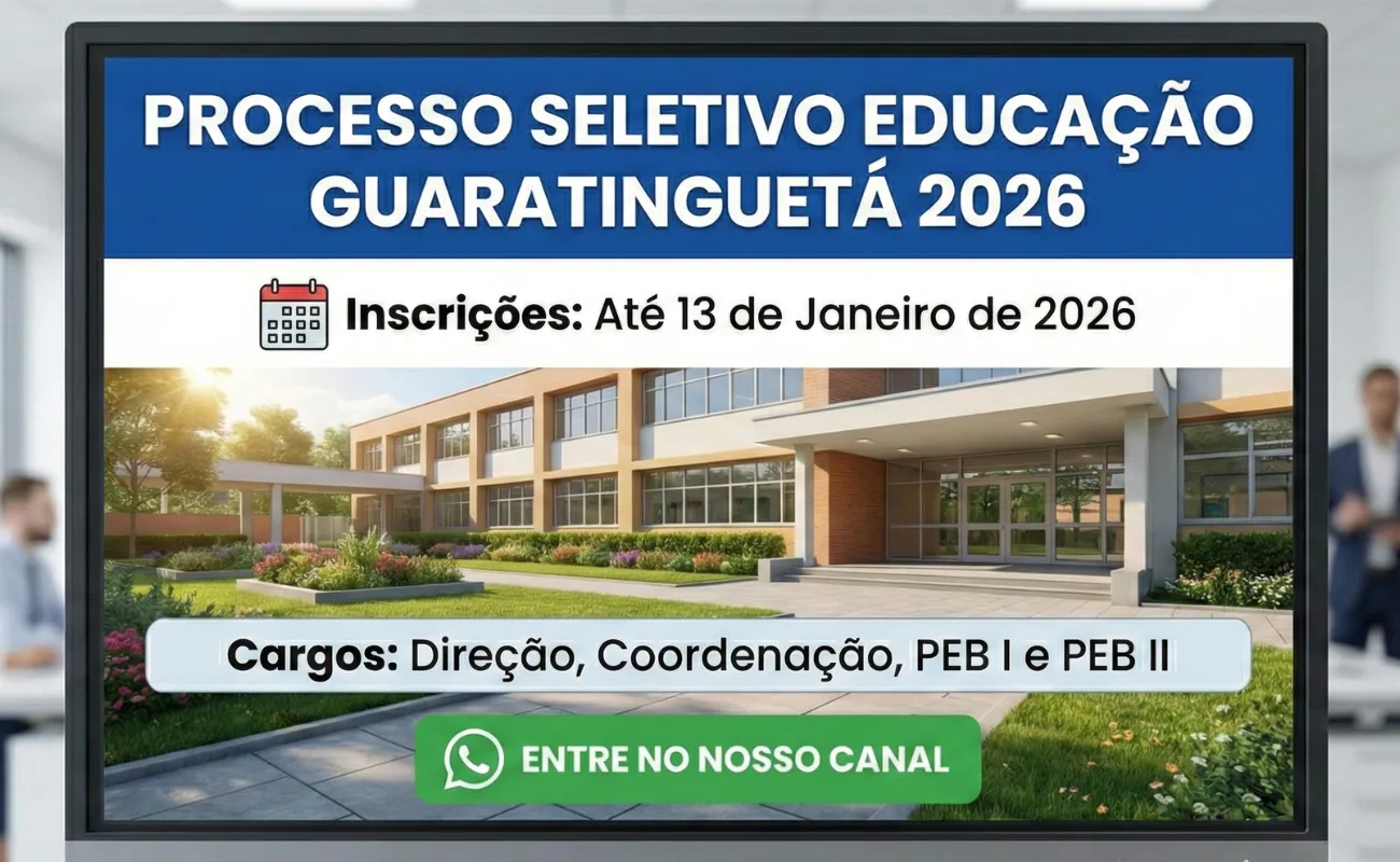 processo seletivo na Educação em Guaratinguetá