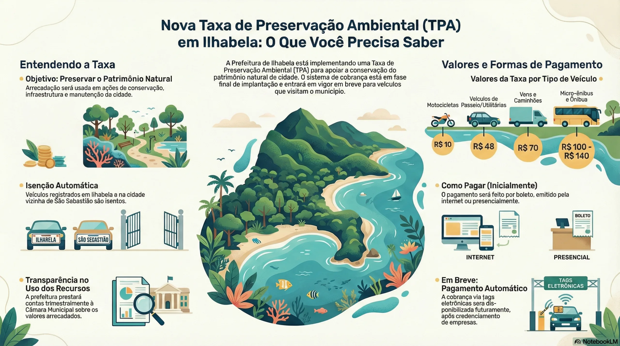 Prefeitura autoriza início da cobrança da Taxa Ambiental em Ilhabela e sistema de cobrança deve estar pronto em 10 dias 1 taxa ambiental em Ilhabela