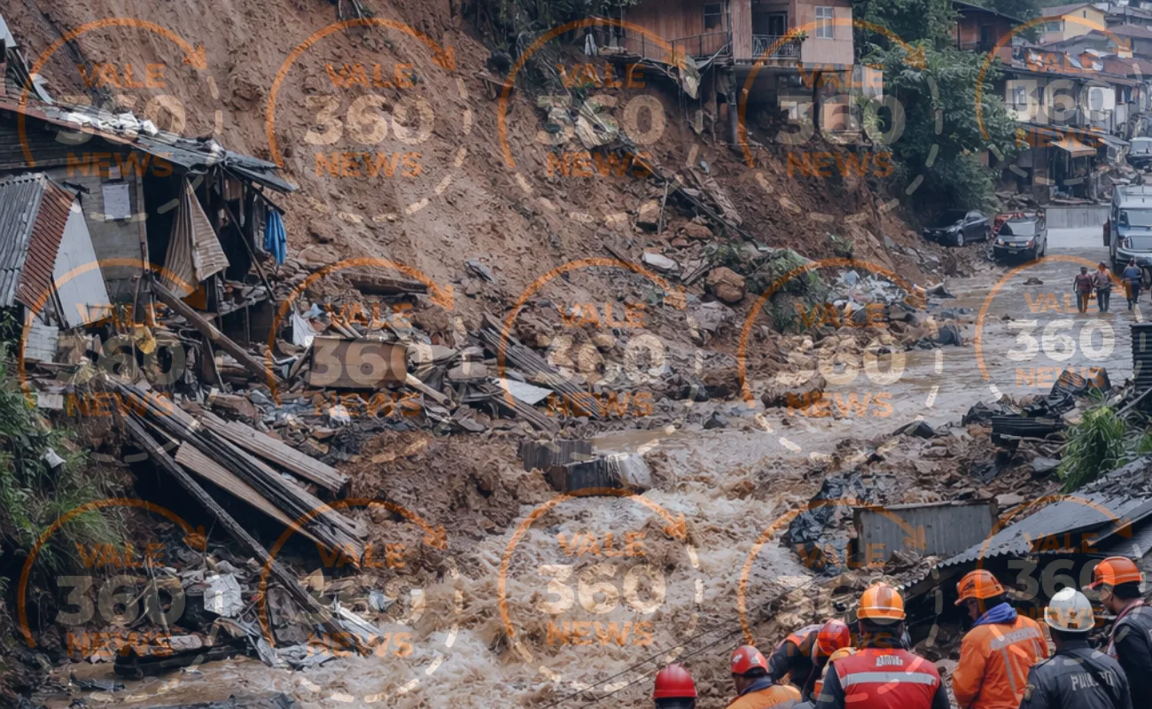 Cemaden emite Alerta Alto para deslizamentos e enxurradas no Vale do Paraíba e Litoral Norte. Saiba quais as cidades na lista
