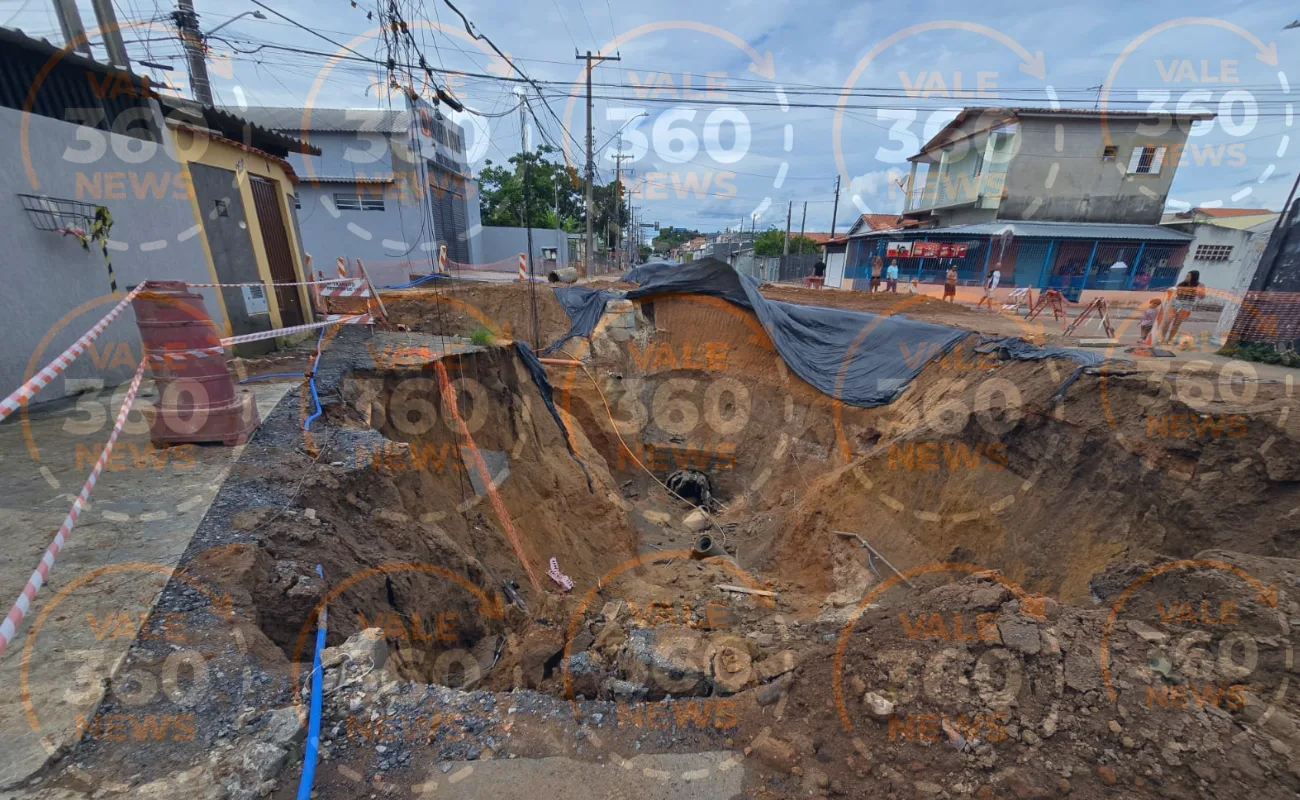 moradores afetados por crateras