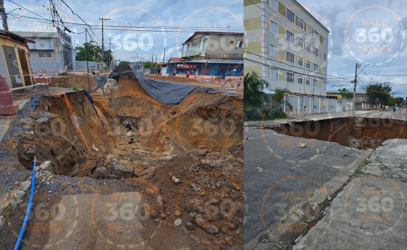Prefeito Anderson Farias anuncia obra definitiva em rua com crateras e assistência para 156 desalojados em São José dos Campos