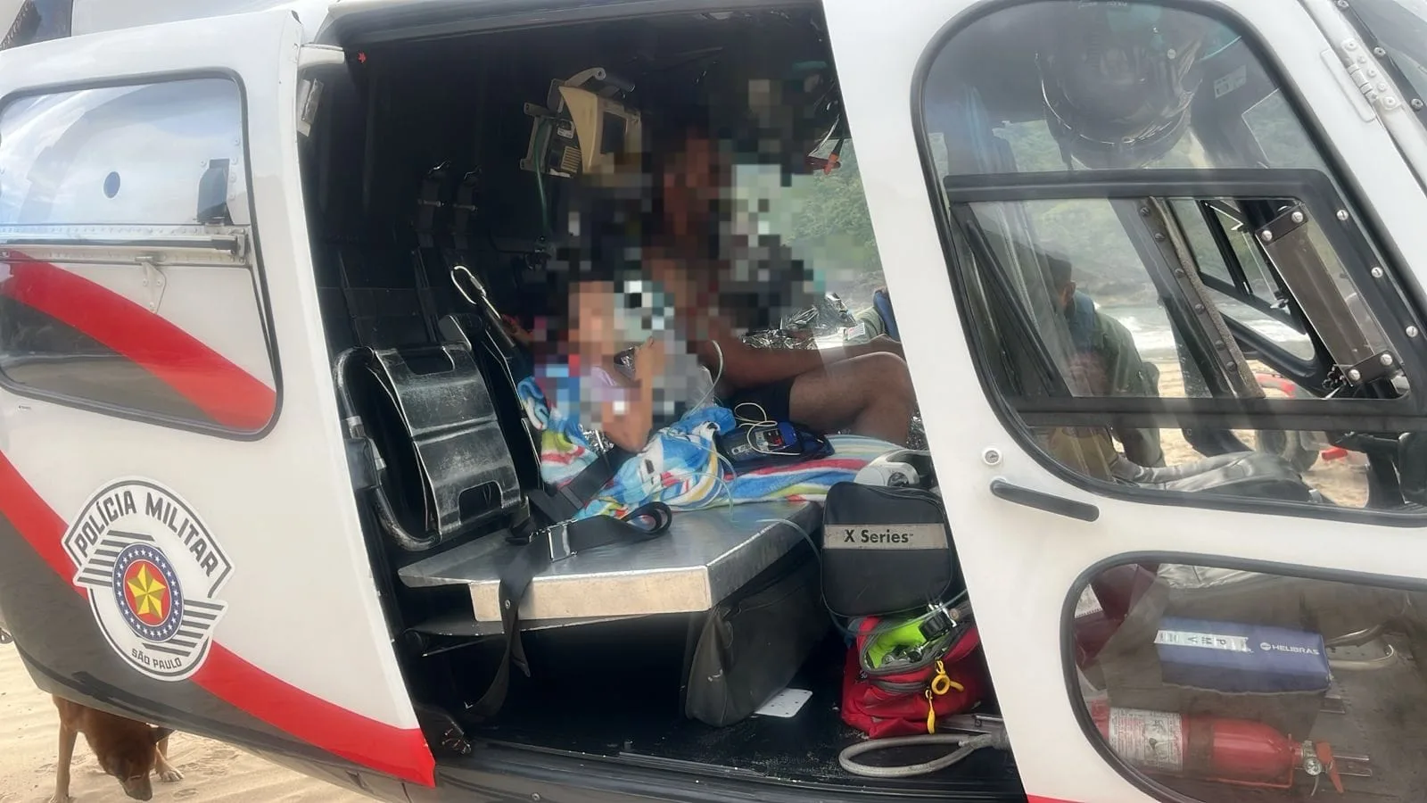 Afogamento na Praia do Bonete, em Ilhabela: família de turistas é resgatada e duas vítimas são levadas de Águia ao pronto-socorro