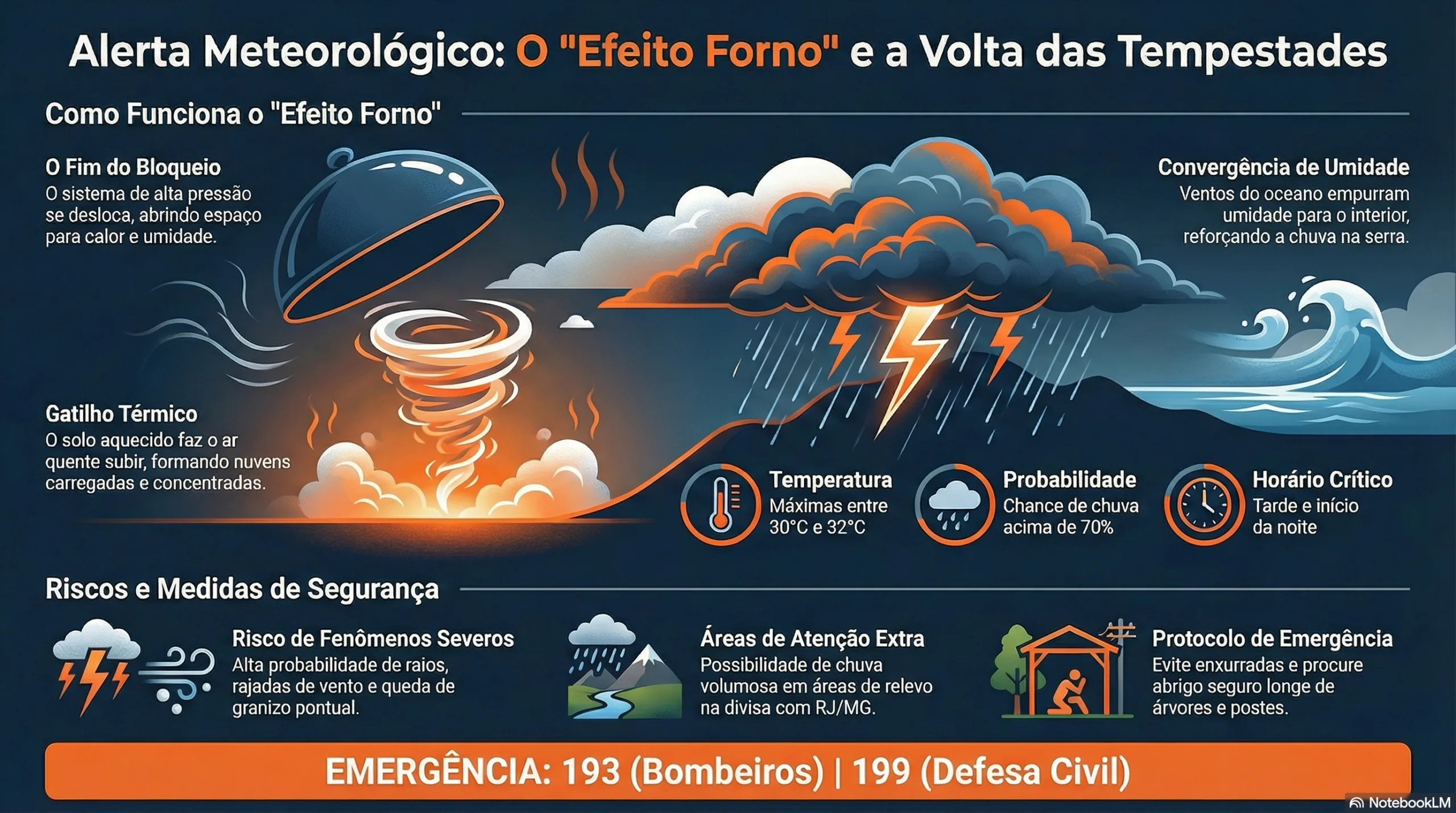 Alerta de Tempestades Severas: Calor de 32°C e "Efeito Forno" trazem chuva forte ao Vale do Paraíba 1 Efeito forno