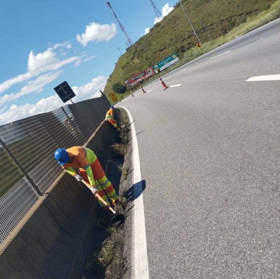 Capina e varrição na Via Dutra: veja trechos com manutenção no Vale do Paraíba nesta segunda-feira (16)