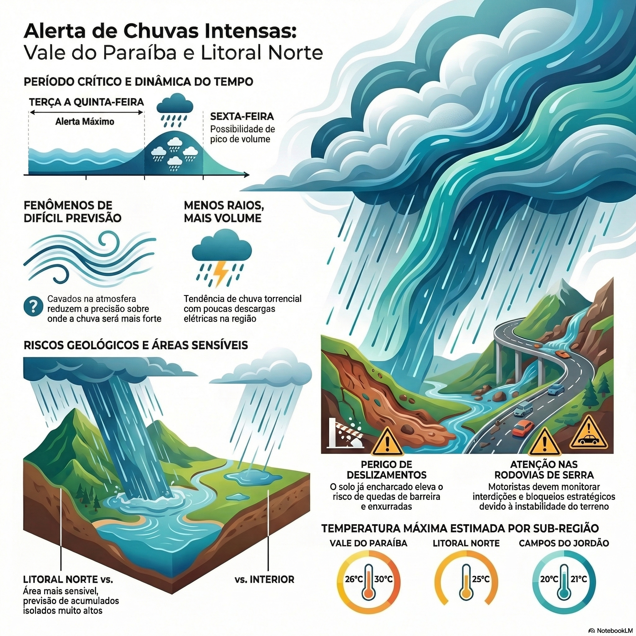 Alerta de chuva forte: Vale do Paraíba e Litoral Norte enfrentam semana de grande instabilidade 1 Alerta de chuva forte