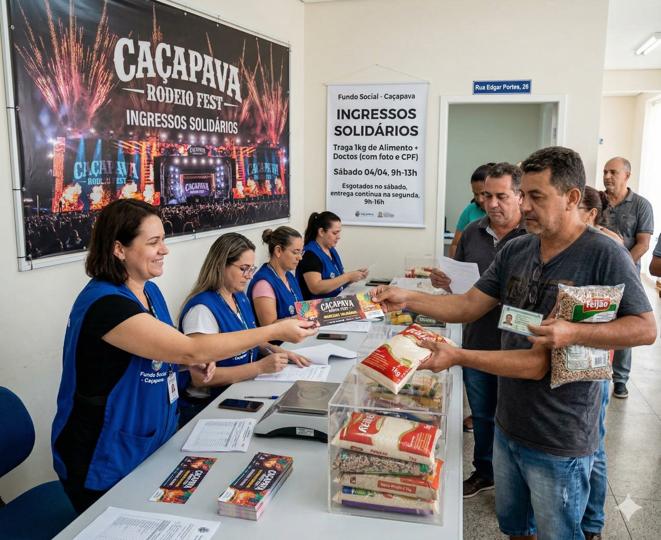 Ingressos solidários do Caçapava Rodeio Fest: veja onde retirar e quais alimentos levar