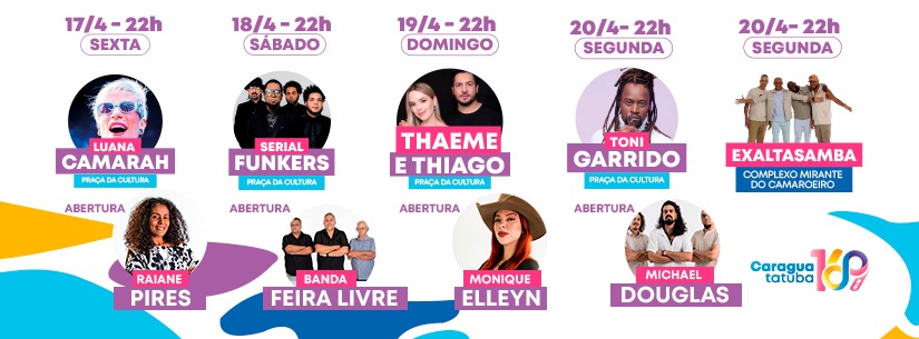 Aniversário de Caraguatatuba 2026 terá Esquadrilha da Fumaça, Exaltasamba, Toni Garrido e Thaeme e Thiago 1 Aniversário de Caraguatatuba 2026