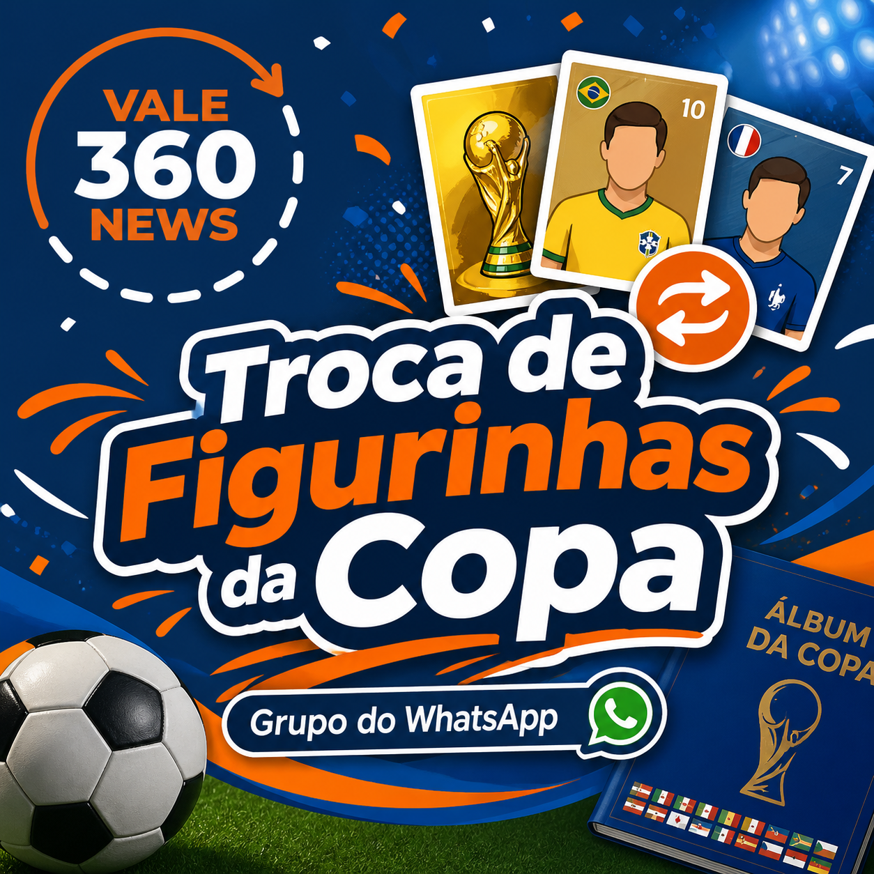 troca de figurinhas da Copa em São José dos Campos