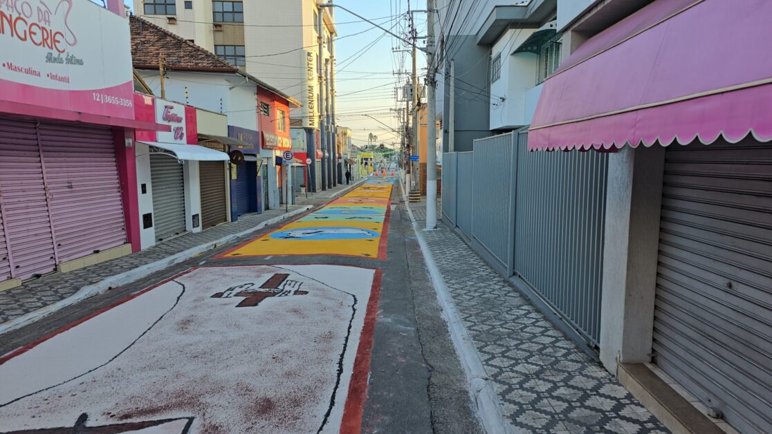 tapetes de Corpus Christi em Caçapava