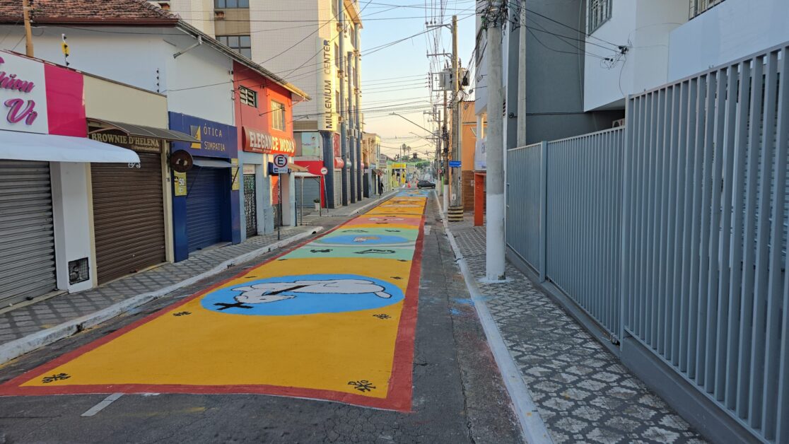 tapetes de Corpus Christi em Caçapava