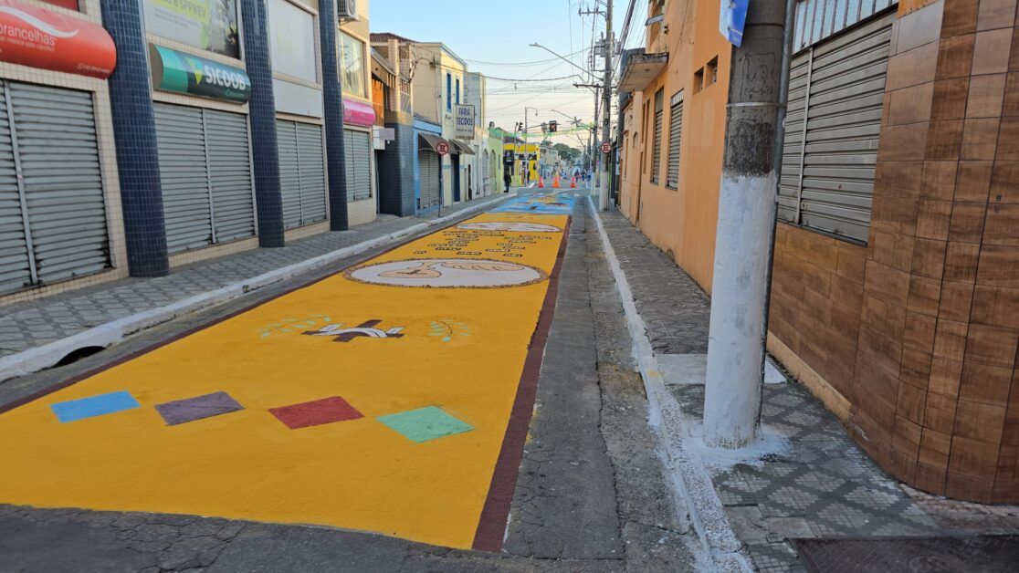 tapetes de Corpus Christi em Caçapava