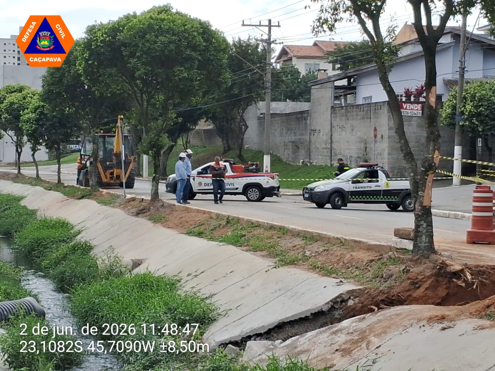 Tubulação de gás se rompe em Caçapava