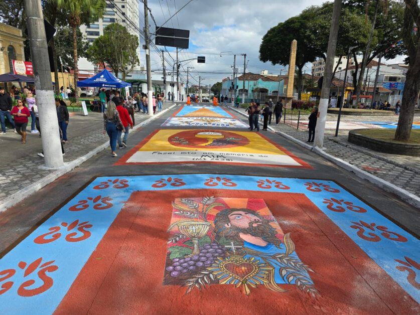 tapetes de Corpus Christi em Caçapava