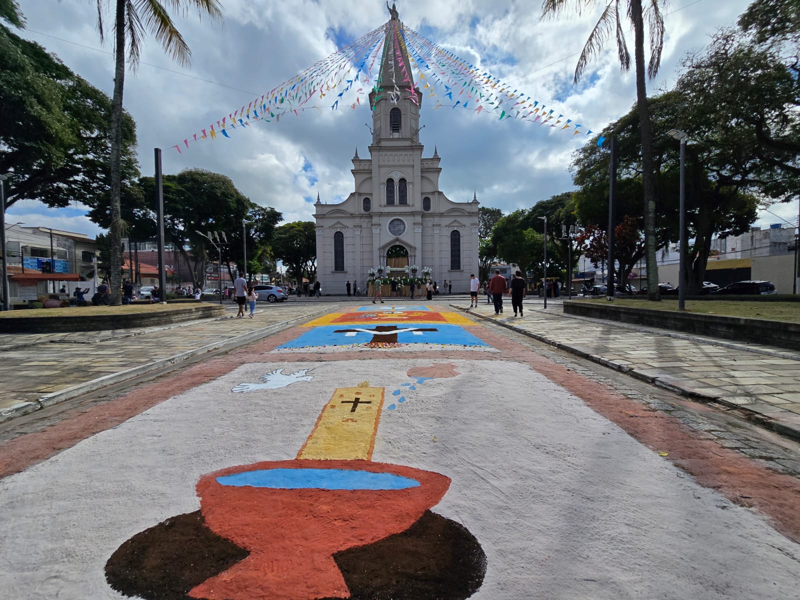 tapetes de Corpus Christi em Caçapava