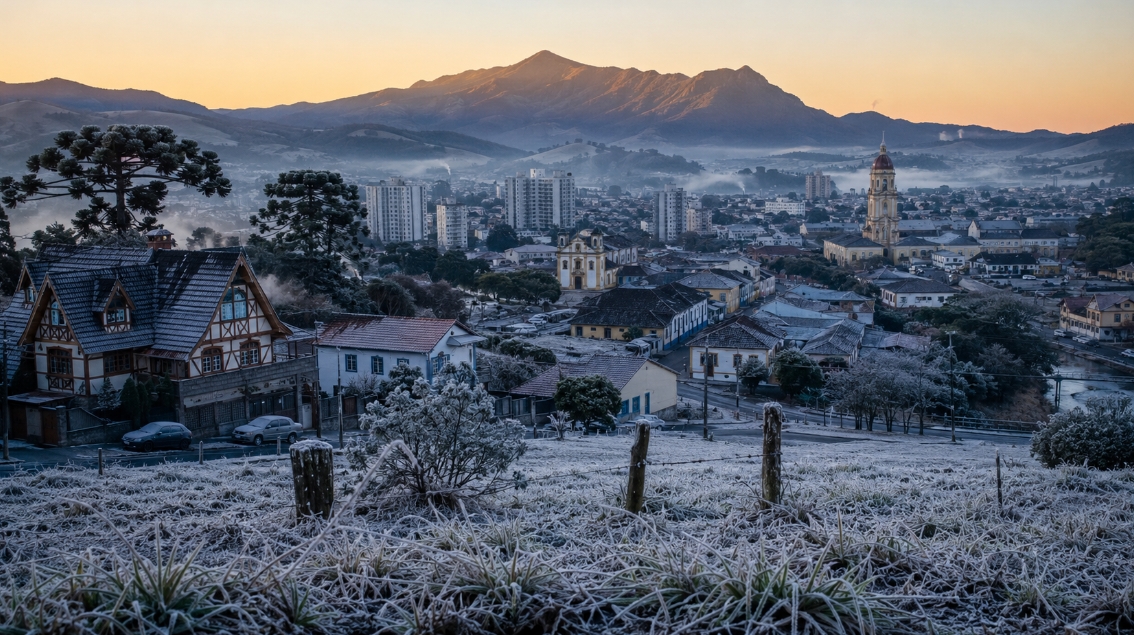 Cidades do Vale do Paraíba e da Serra da Mantiqueira batem recorde de frio