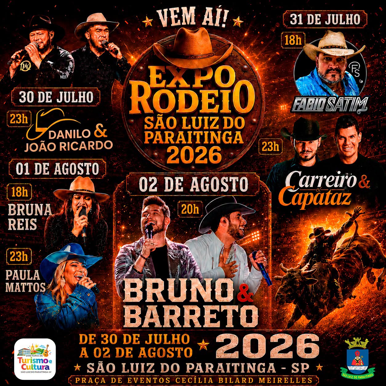 Expo Rodeio São Luiz do Paraitinga 2026 terá quatro dias de shows gratuitos e espera 20 mil pessoas 5 Expo Rodeio São Luiz do Paraitinga 2026