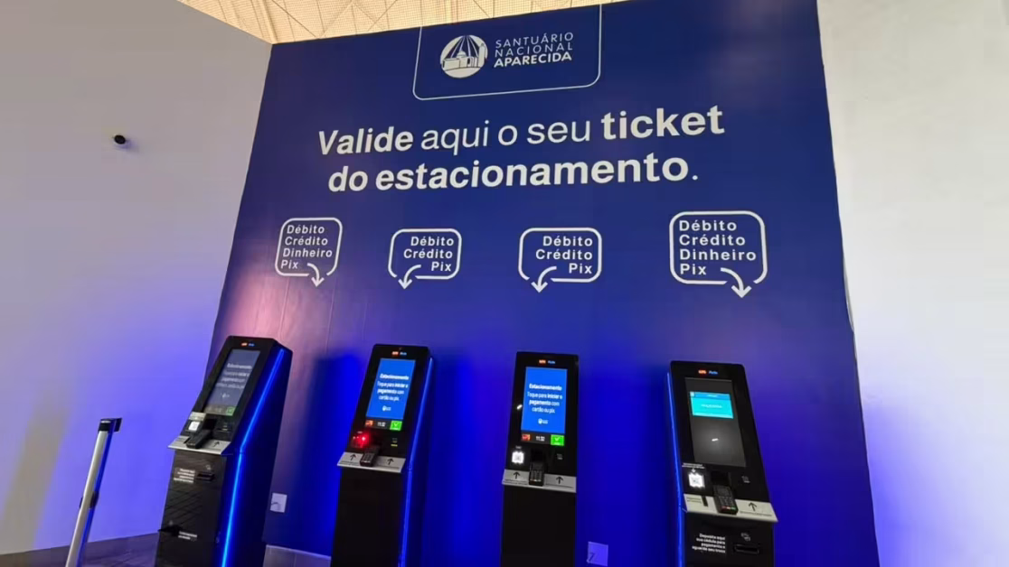Novo sistema de estacionamento do Santuário de Aparecida pode ajudar a reduzir filas no acesso durante o 12 de outubro 4 estacionamento do Santuário de Aparecida